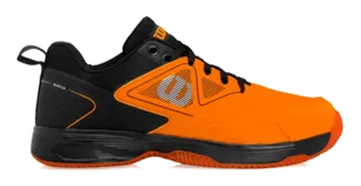 Orange and black running shoe product card overridden by CSS specificity